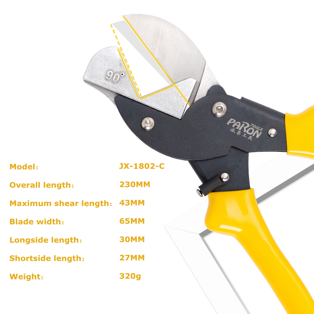 Paron® JX-C8025 45°-135° Adjustable Universal Angle Cutter Mitre Shear with Blades Screwdriver Tools 36