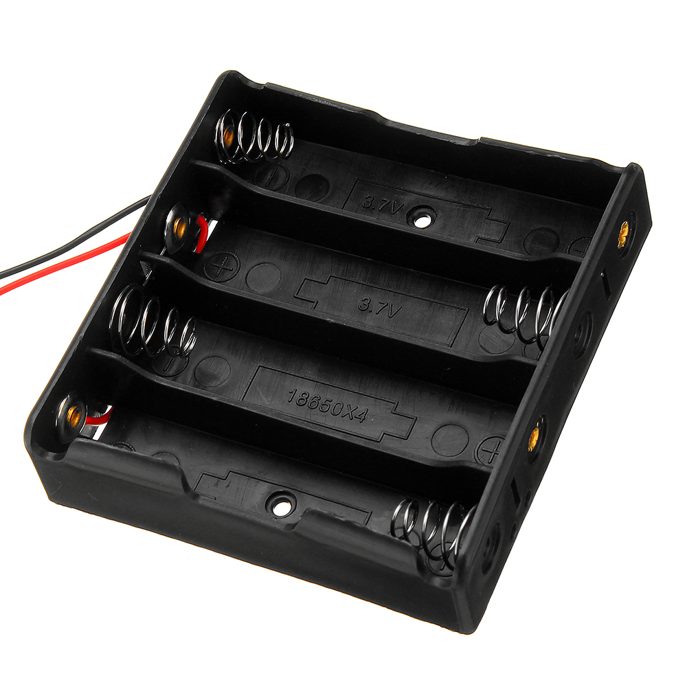 3pcs Plastic Battery Storage Case Box Battery Holder For 4 x 18650 Battery 11