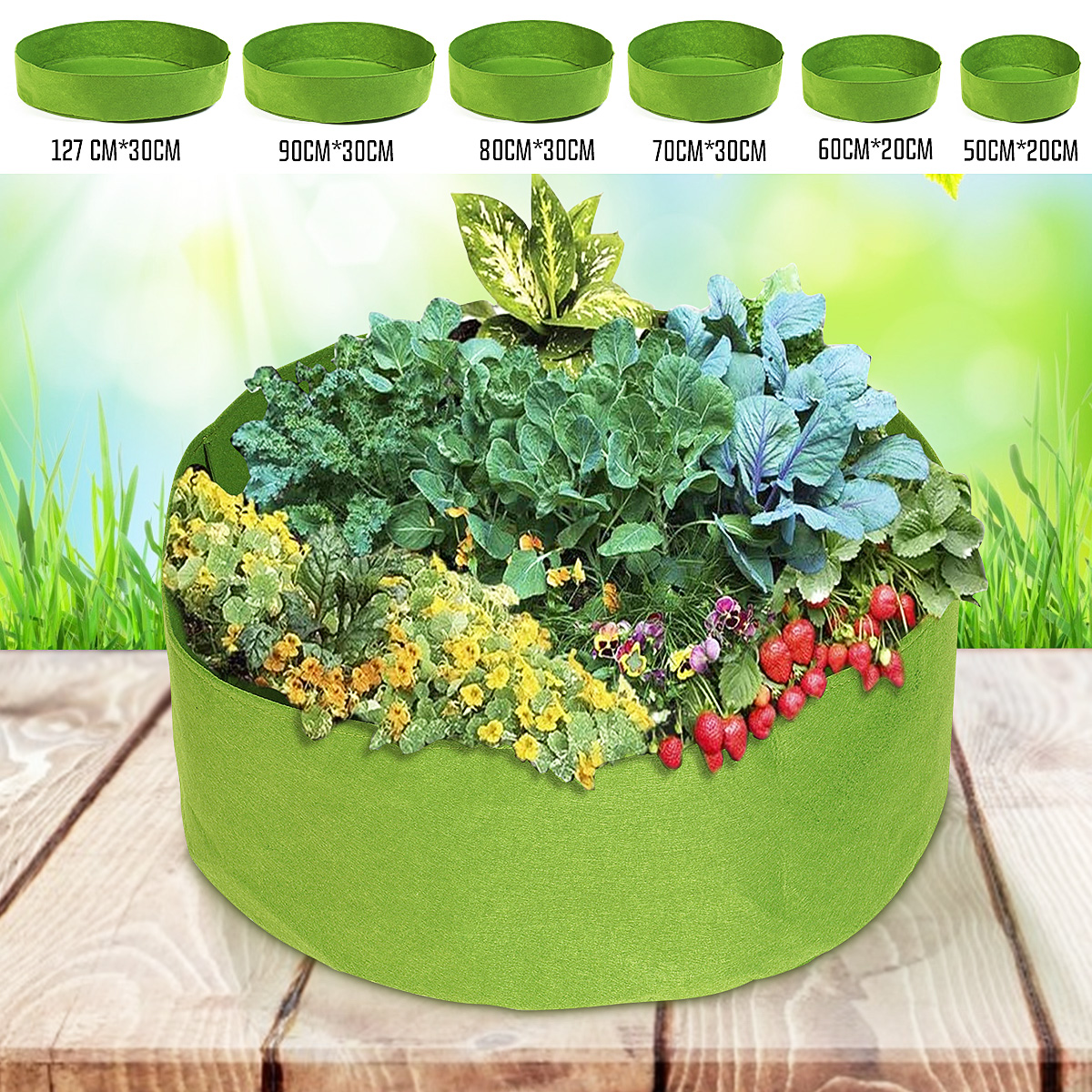 Fabric Grow Pots Breathable Plant Bag Smart Vegetable Tomato Garden Plant Pot