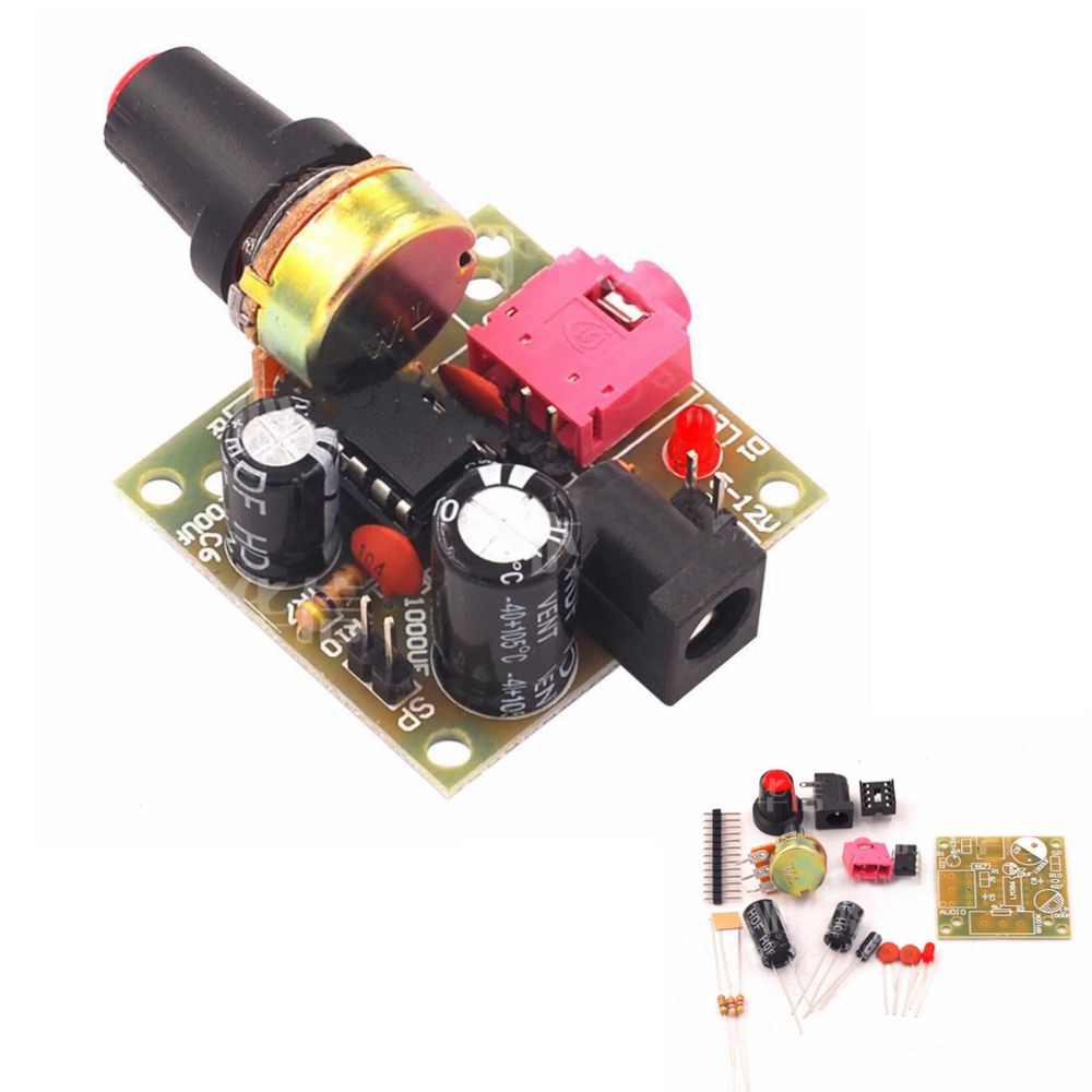 1Set LM386 Super MINI Amplifier Board 3V-12V DIY Kit TEXXJO