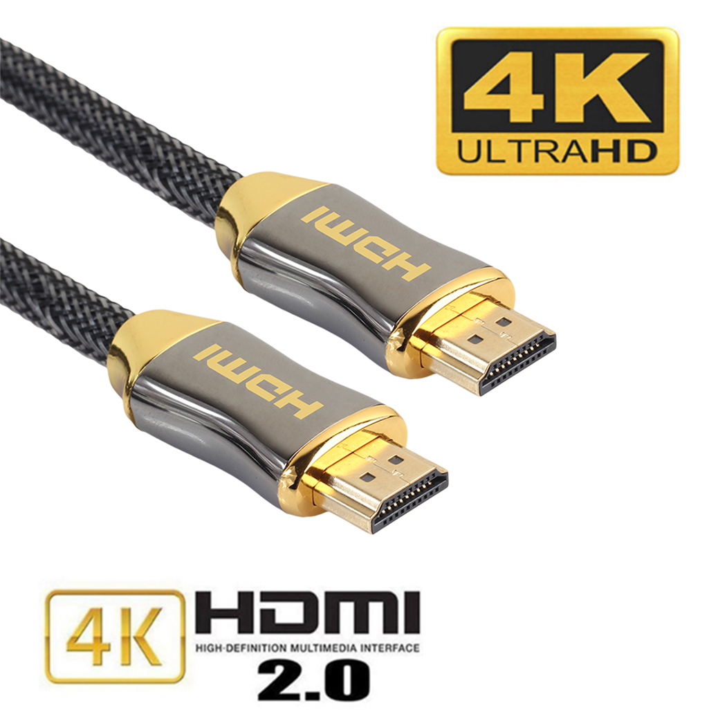 Bakeey HDMI Cable Zinc Alloy HDMI 2.0 4K HD Display Video Projector Cable For Fire TV Xbox Apple TV DVD Player Projector HD player Computer