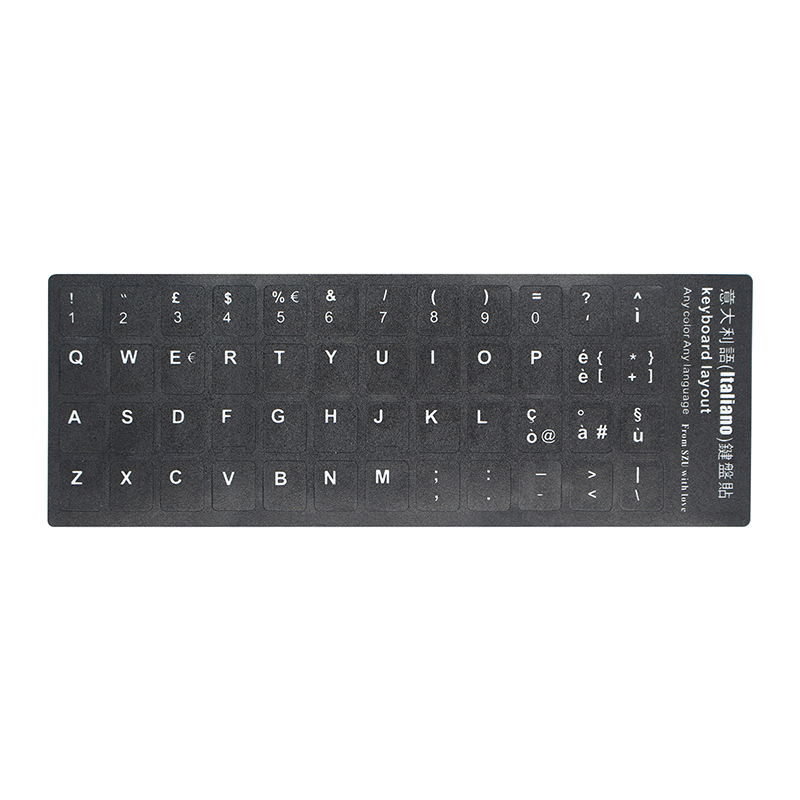 Standard Smooth Laptop Notebook Keyboard Stickers German Russian Spanish French Italian Arabic 6 Language 20