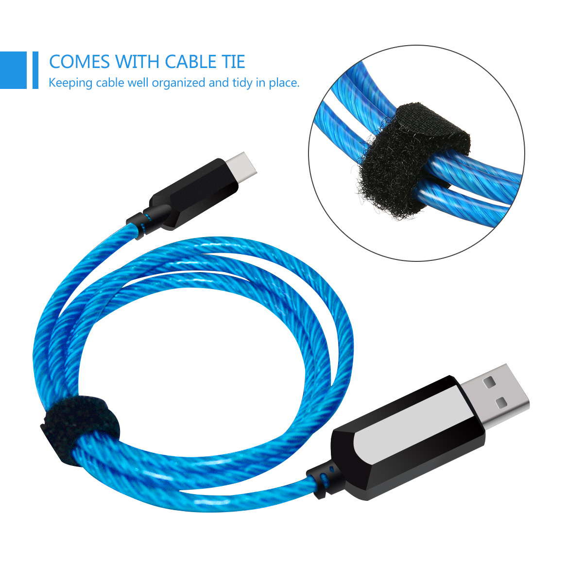 Hizek LD004 Fast Charging USB To USB-C Cable Fast Charging Data Transmission Cord Line 1m long For Samsung Galaxy S21 S20 Note 20 Mi 10 Huawei P40