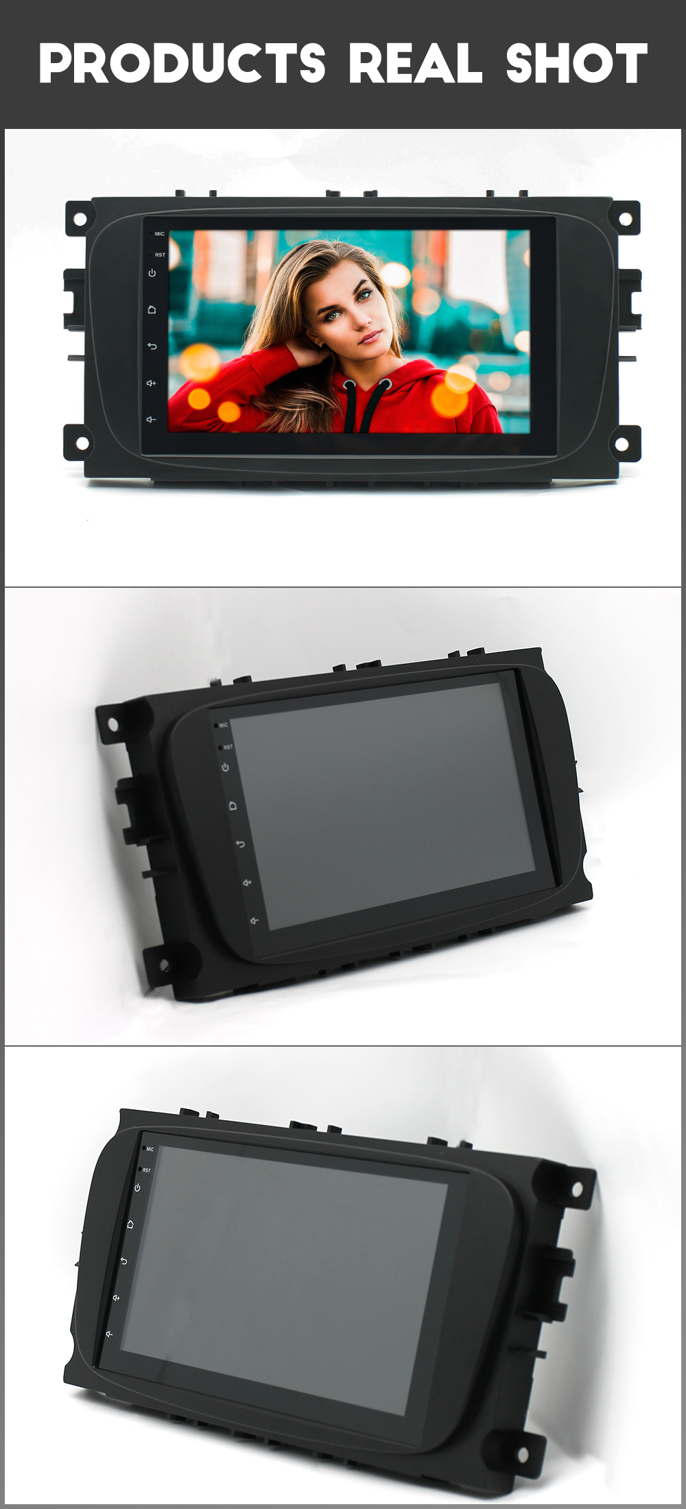 7 inch 2 Din for Android 10.0 Car Radio Stereo FM GPS DSP Reversing Image Multimedia For Ford Focus General