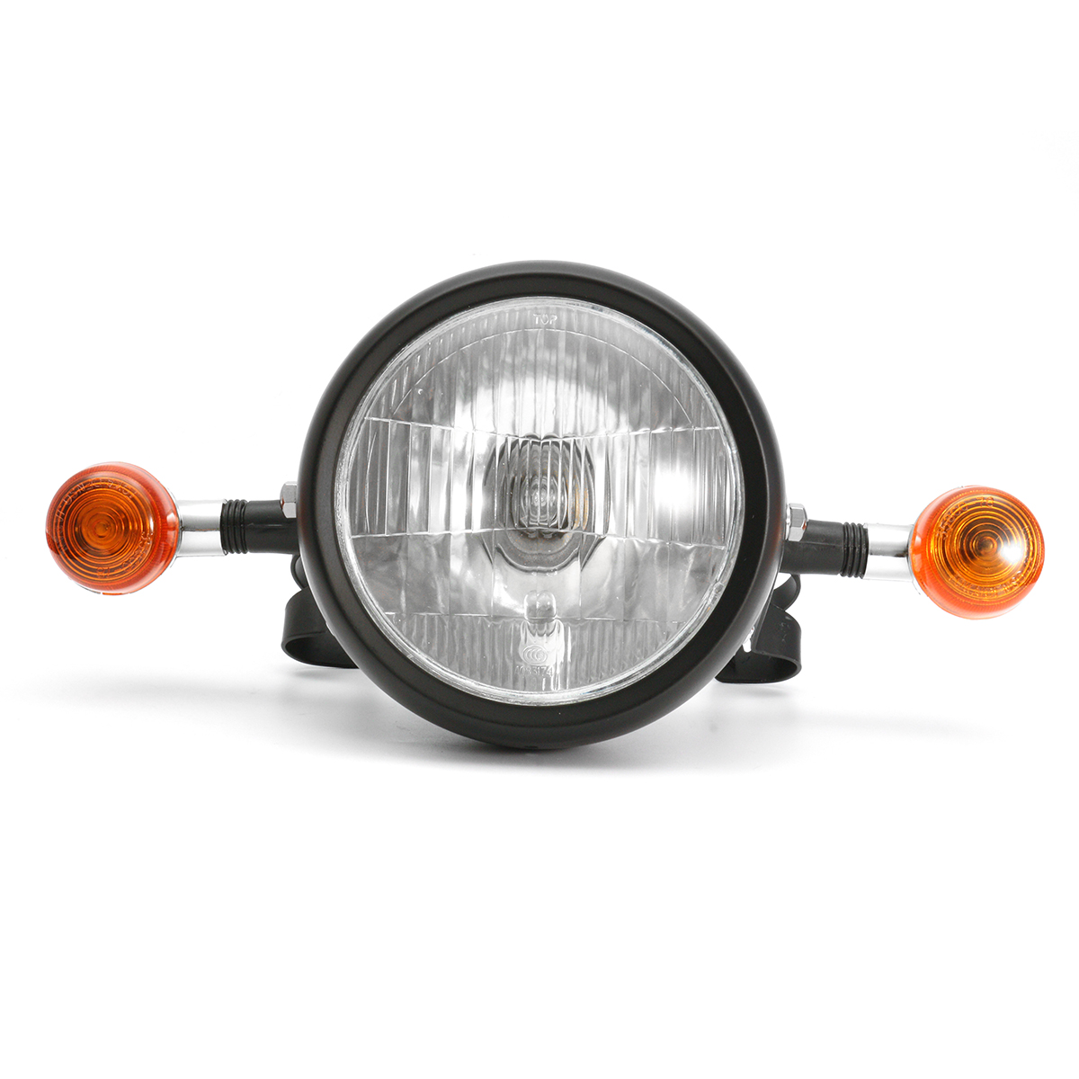Motorcycle Retro Headlight Turn Signal Lamp Bulb Mount Cafe Racer Bobber Chopper
