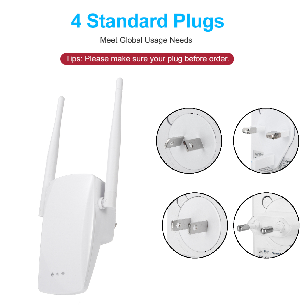 300Mbps 2.4G Wireless Wifi Repeater AP Router Dual Antenna Signal Booster Extender Amplifier