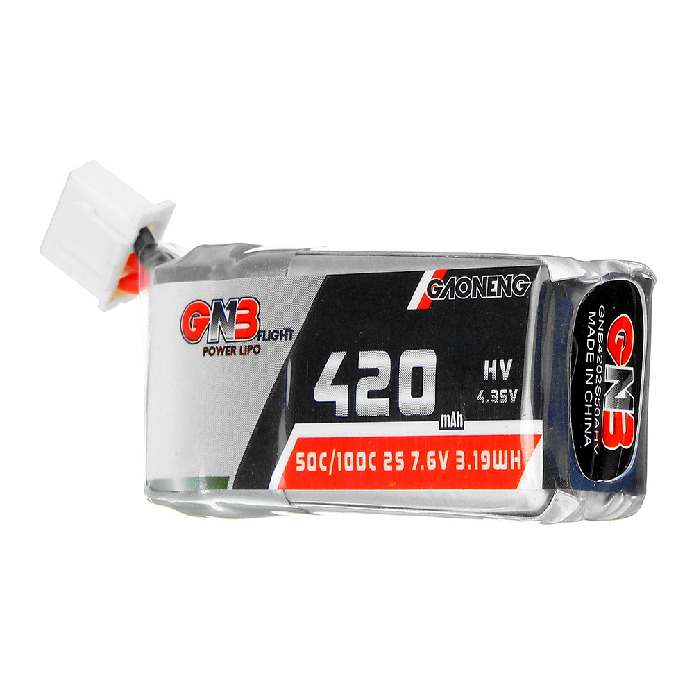 Gaoneng 7.6 V 420 mah 50 / 100C 2S HV 4.35 V Lipo Bateria para Kingkong minúsculo GT8