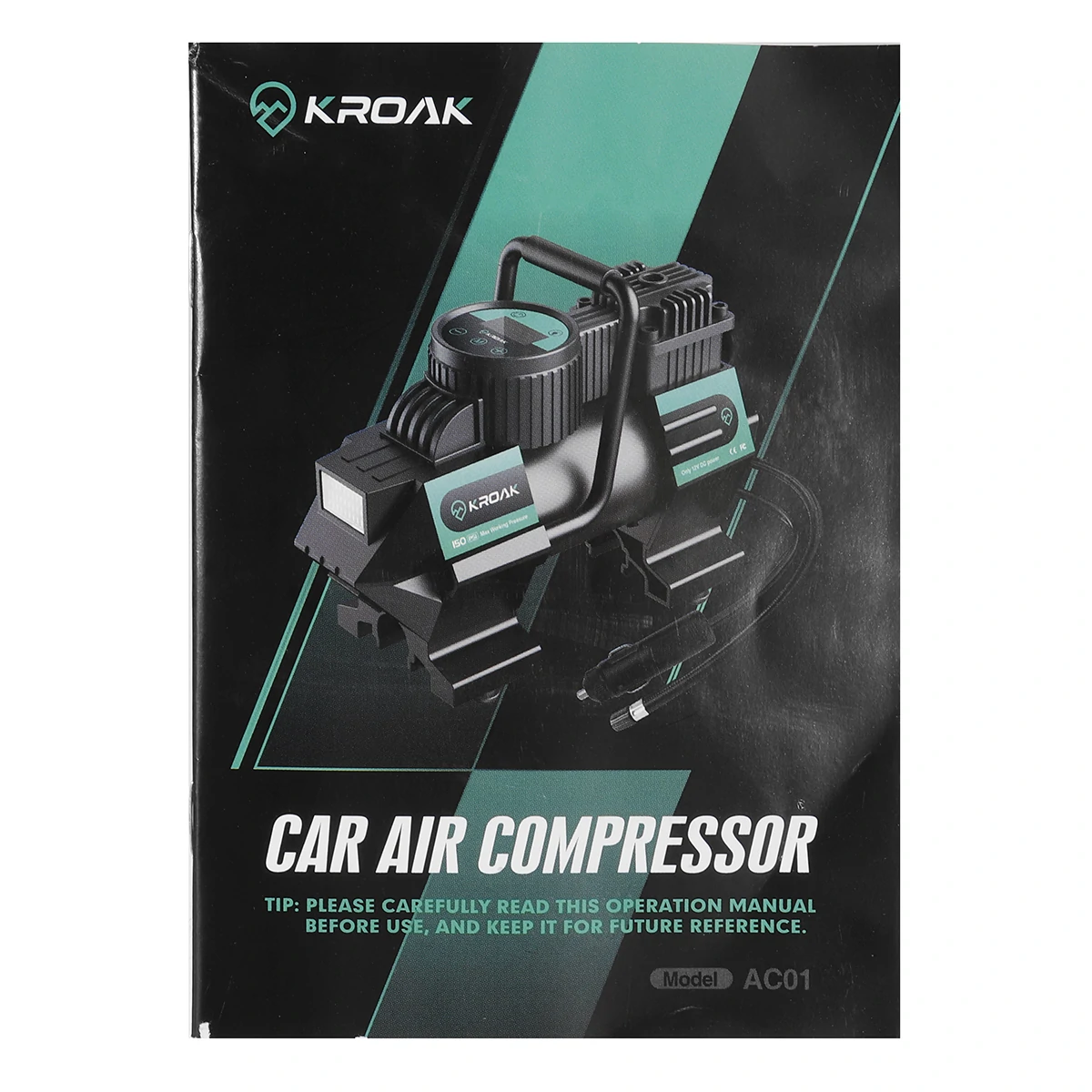KROAK Kompressor, 110 W, 150PSI Reifenfüller mit LCD Display