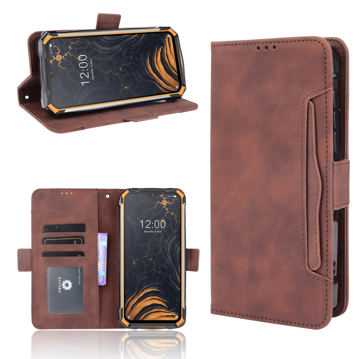 Bakeey for Doogee S88 Pro/ Doogee S88 Plus Case Magnetic Flip with Multiple Card Slot Wallet Folding Stand PU Leather Shockproof Full Cover Protective Case