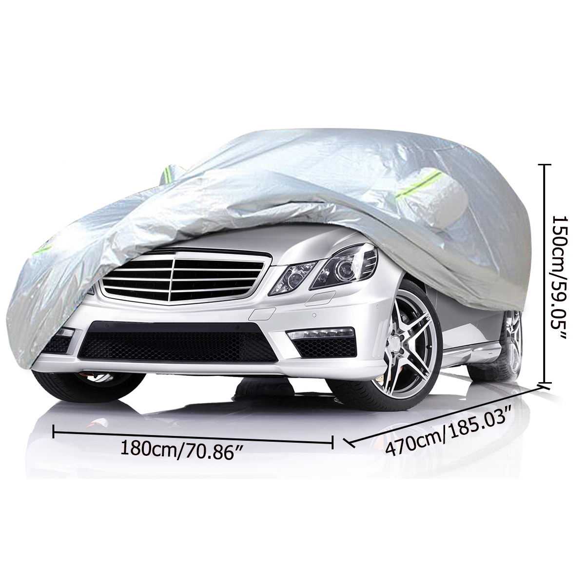 MATCC Car Cover Waterproof Auto Cover All Season All Weather Fit Most of Cars (470*180*150cm)