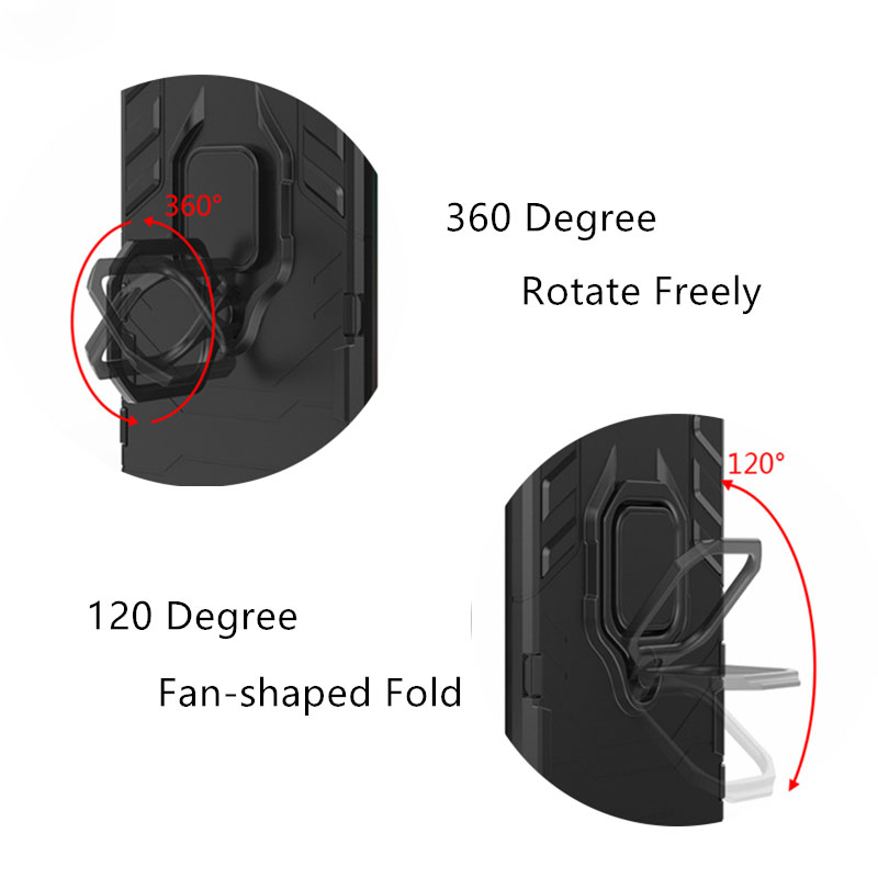 Bakeey Armor Shockproof Magnetic with 360 Rotation Finger Ring Holder Stand PC Protective Case for POCO X3 PRO /  POCO X3 NFC Case