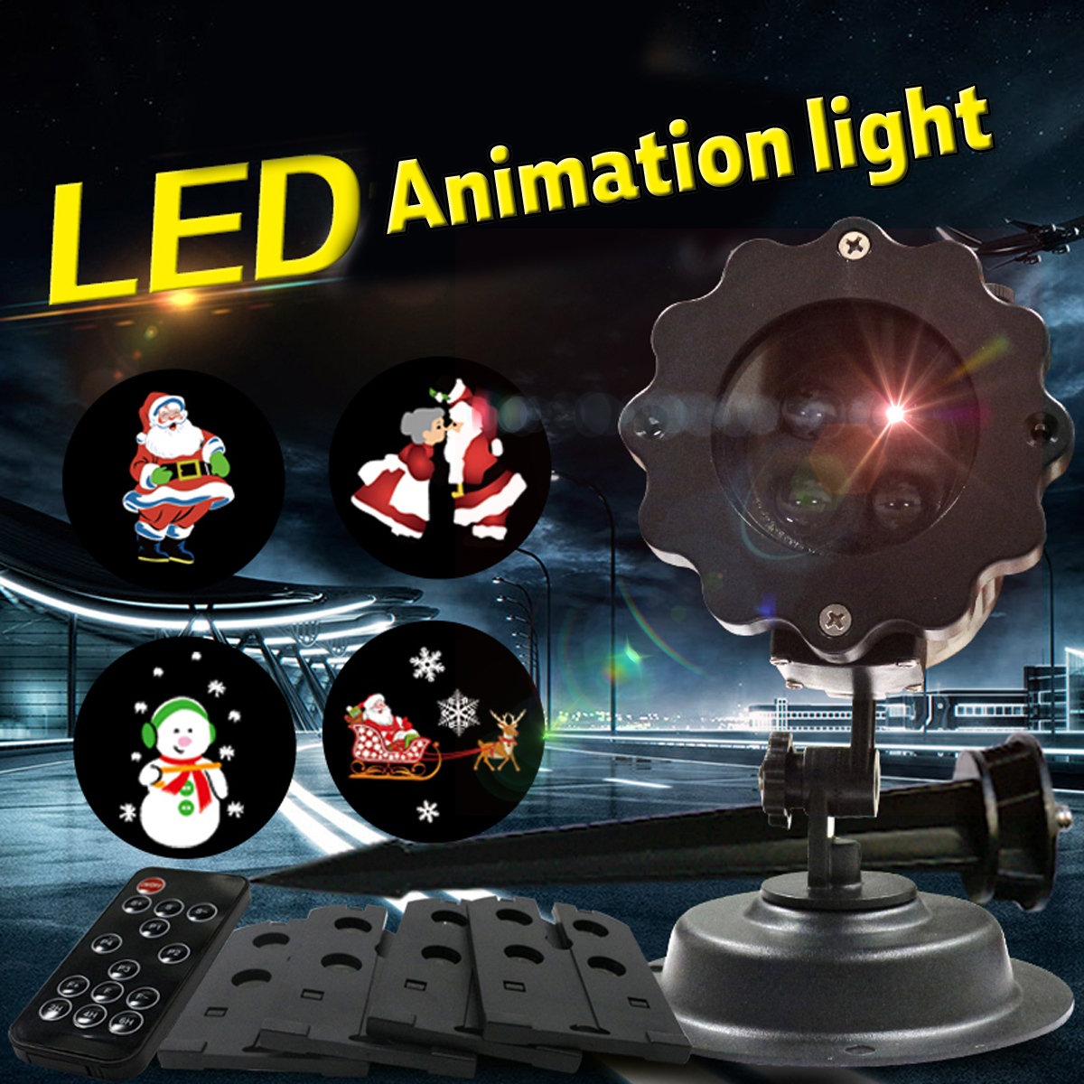 Đèn Trang Trí Sân Khấu Không Thấm Nước Với 4 Rãnh Trượt 5W Dynamic Led  Animation