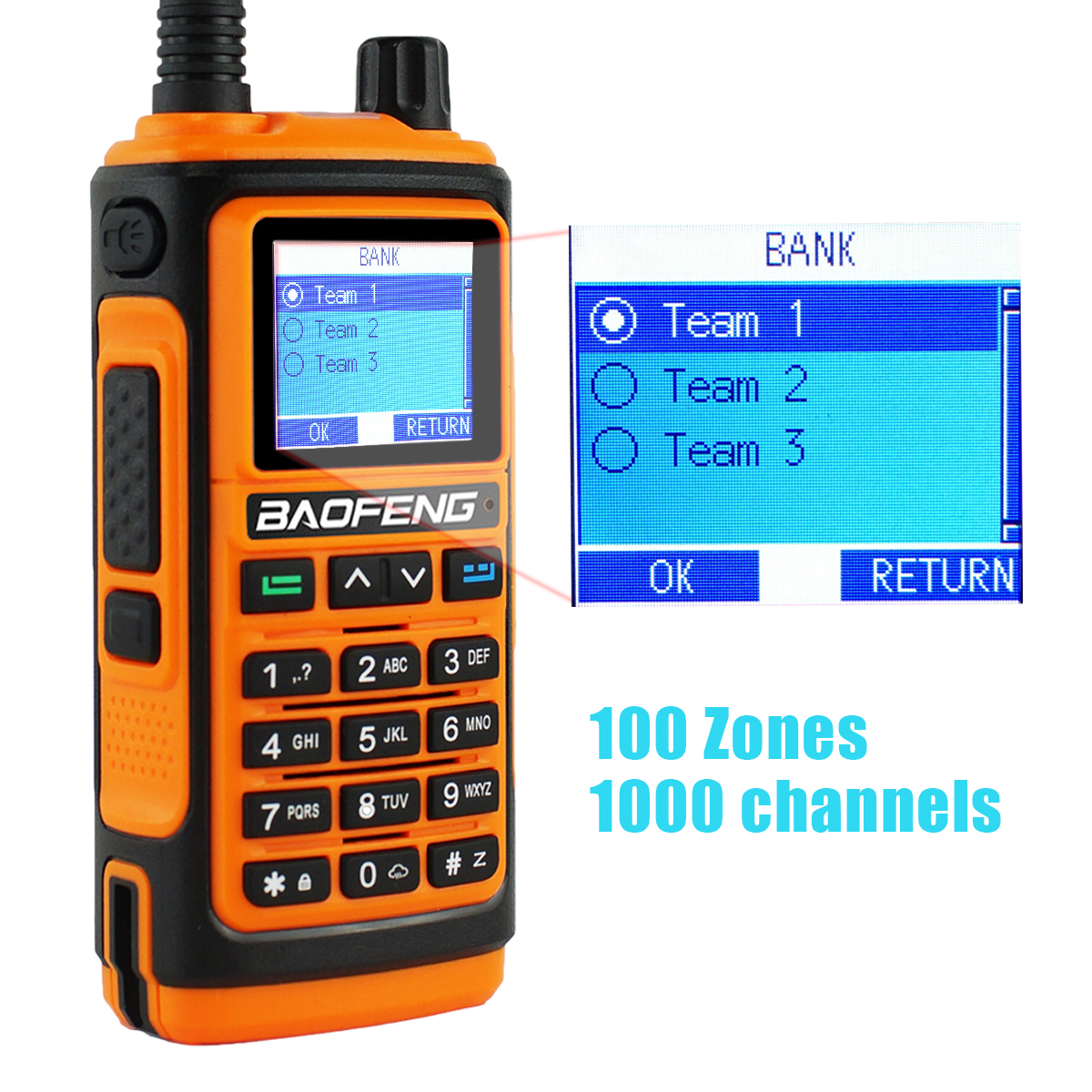 2023 BaoFeng UV-17 Walkie Talkie Long Range Ham 5W Portable Radios AM FM Wireless set Amateur Two-Way Radio UHF VHF for Hunting