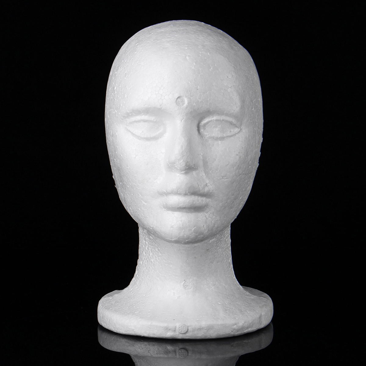 Female Styrofoam Mannequin Manikin Head Model Wig Glasses Display Stand Black US 