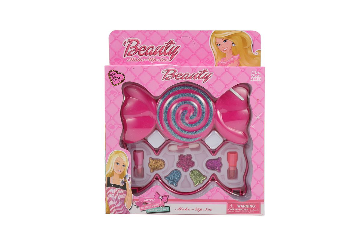 Candy-shaped Kids Makeup Kit Glitter Eye Shadow Lips Sticks