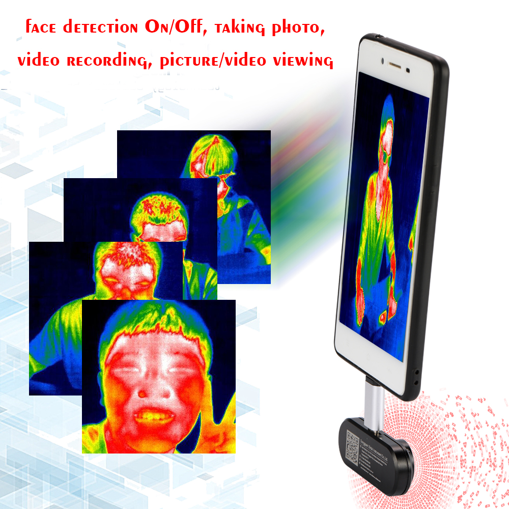 Mobile Phone Thermal Infrared Imager Support Video and Pictures Recording 20 ℃ ~300 ℃ Temperature Test ℃/℉ Face Detection Imaging Camera For Android 17