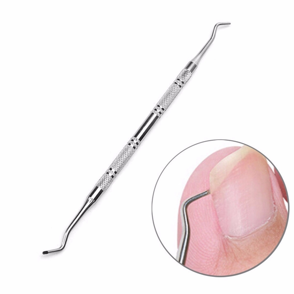 1pc Ingrown Toenail Paronychia Cleaner Pedicure Manicure Nail Nipper Tool Stainless Steel Stick