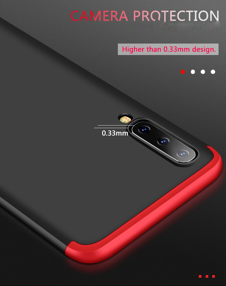 Bakeey™ 3 in 1 Double Dip 360° Hard PC Protective Case for Samsung Galaxy A50 2019