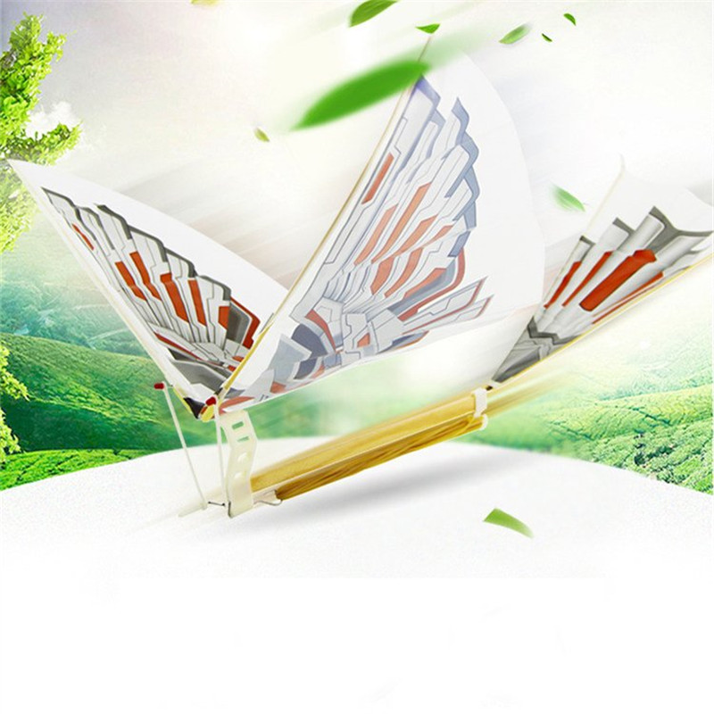 18.5inch Rubber Band Power Birds Assembly Flapping Wing Flight DIY Model Aircraft Plane Toy