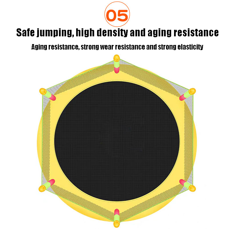 Kids Trampoline with Enclosure Safety Net Jumping Mat Spring Cover Padding