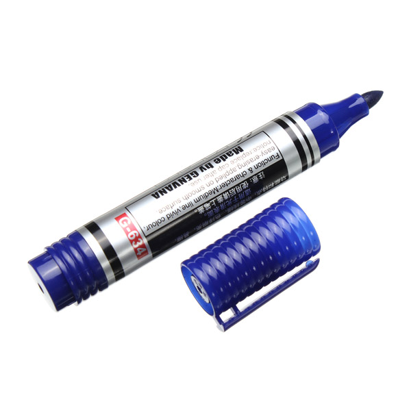 Genvana 3.5mm Marker Pen for White Board Add Ink Recycle Black Red Blue