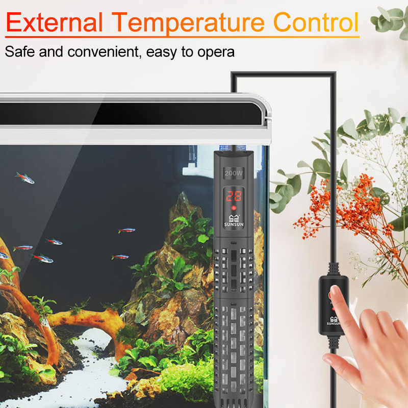 50/100/200/300/500W 18-34℃ Tank Fish Automatic Thermostat Digital Display Aquarium Accessories