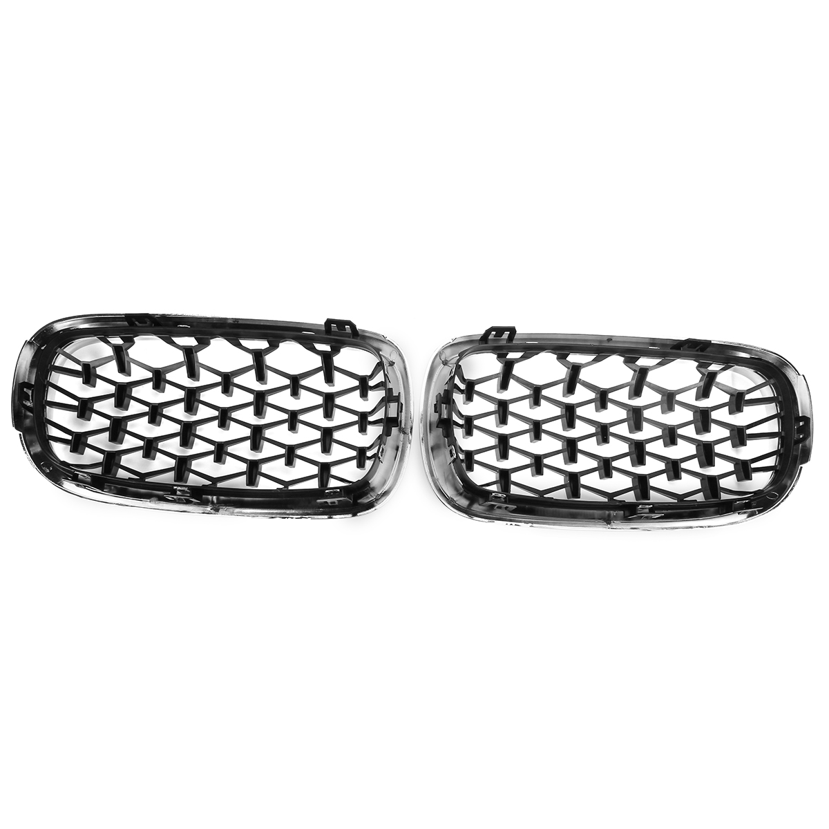 1Pair Chrome Front Kidney Grill Grille For BMW X5 F15 X6 F16 2014-2017 Left Right