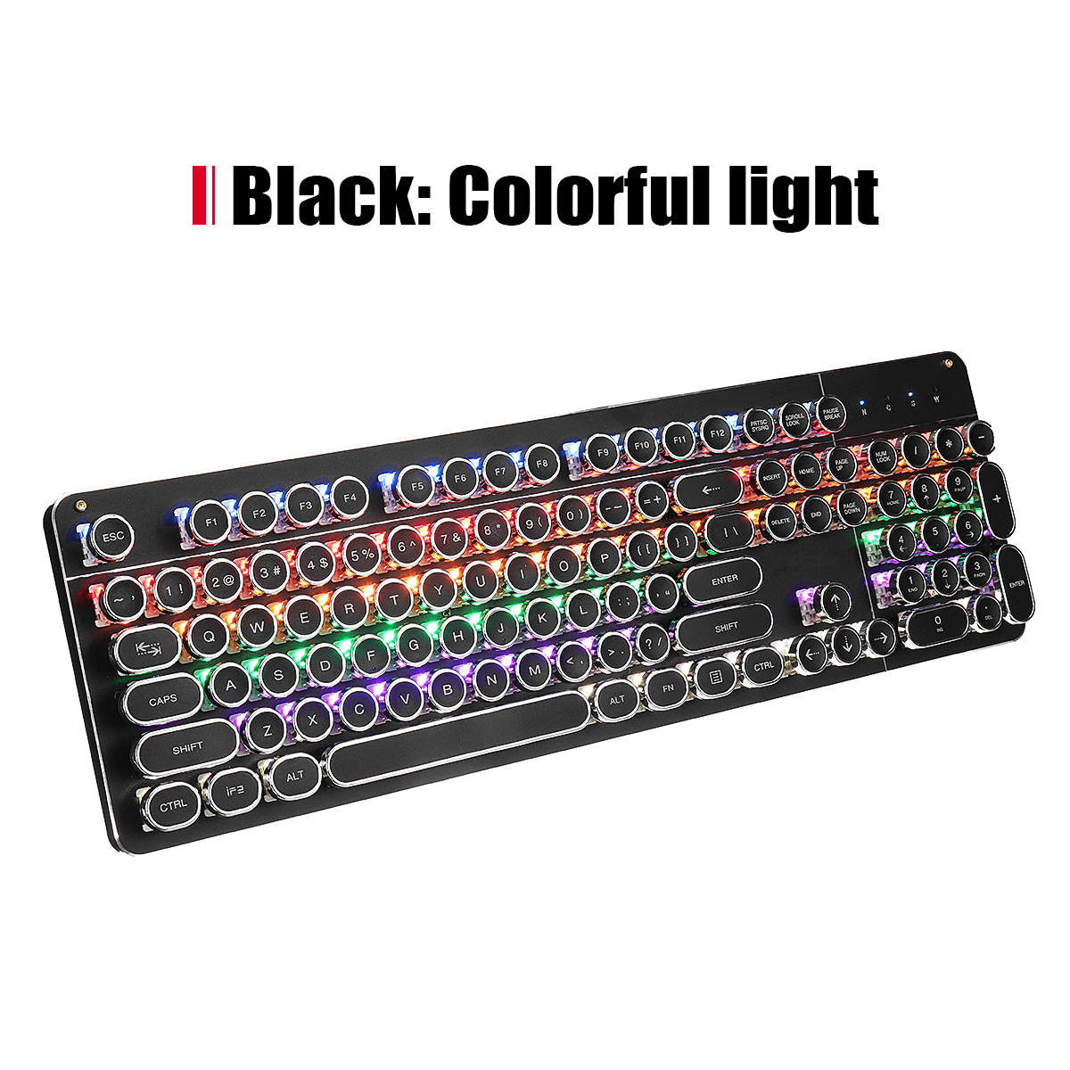 104Key RGB Mechanical Gaming Keyboard Retro Backlit Black shaft Gaming Keyboard 14