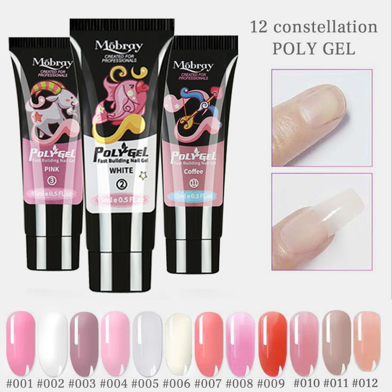 12 Constellation Nail Art Quick Dry Gel LED Clear UV Gel Multicolor Nail Gel Phototherapy Gel