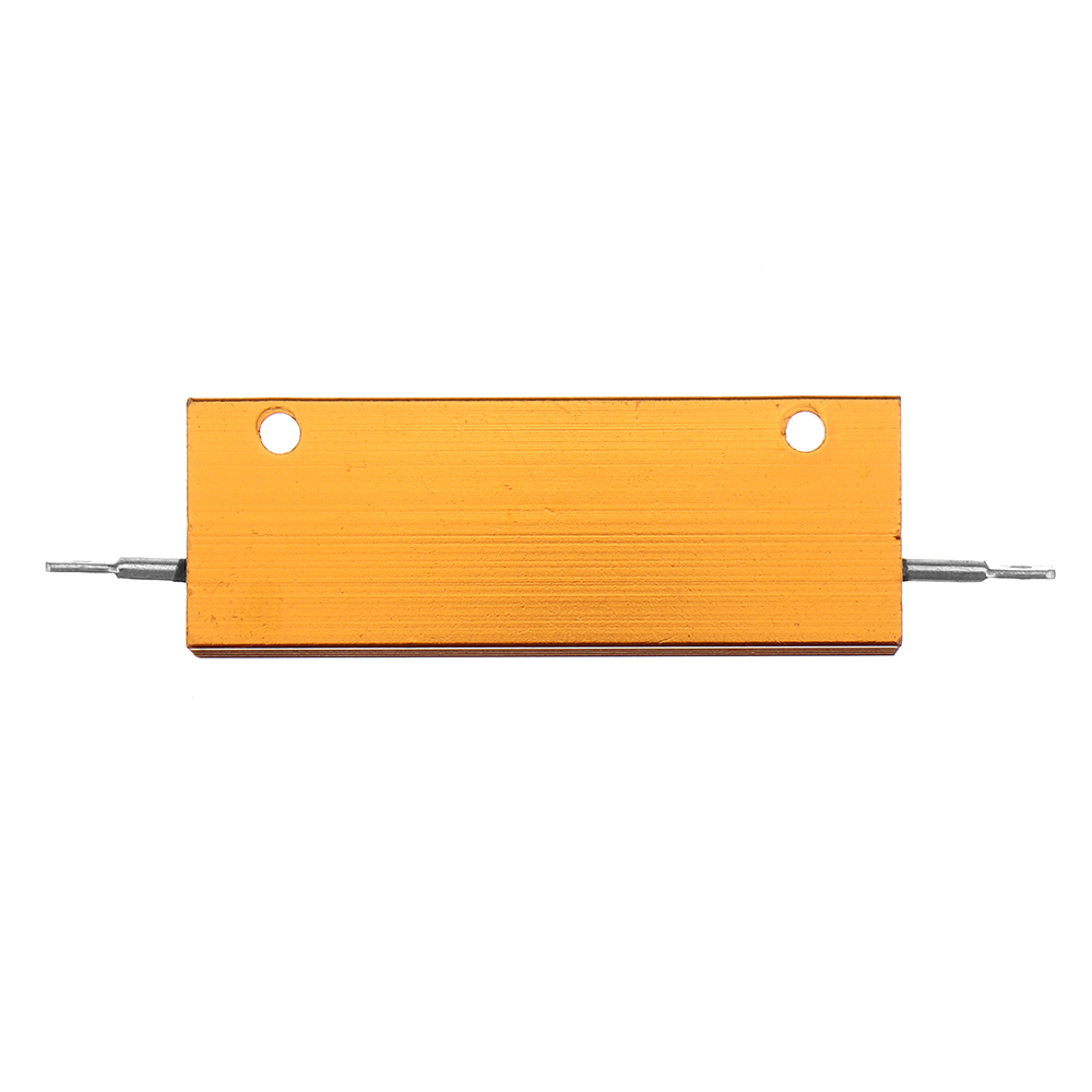 RX24 100W 8R 8RJ Metal Aluminum Case High Power Resistor Golden Metal Shell Case Heatsink Resistance Resistor