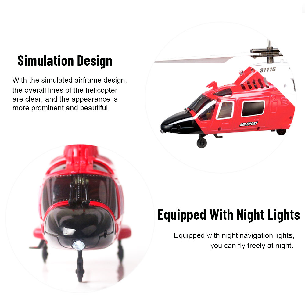 Syma S111G 3.5CH 6-Axis Gyro RC Helicopter RTF for Children Beginners Indoor