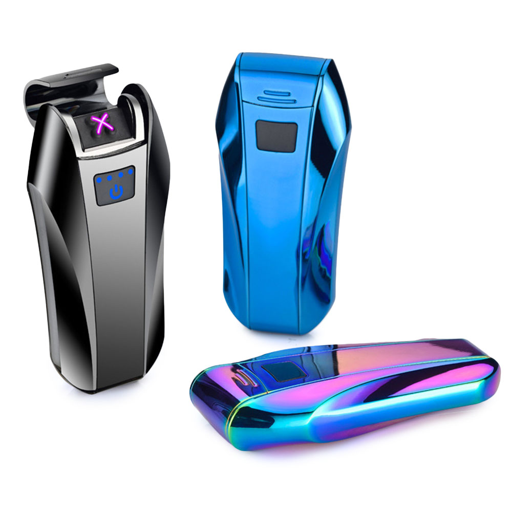 

KCASA Double Arc Power Display Timely USB Charge Lighter Flameless Electronic Plasma Sensing Lighter