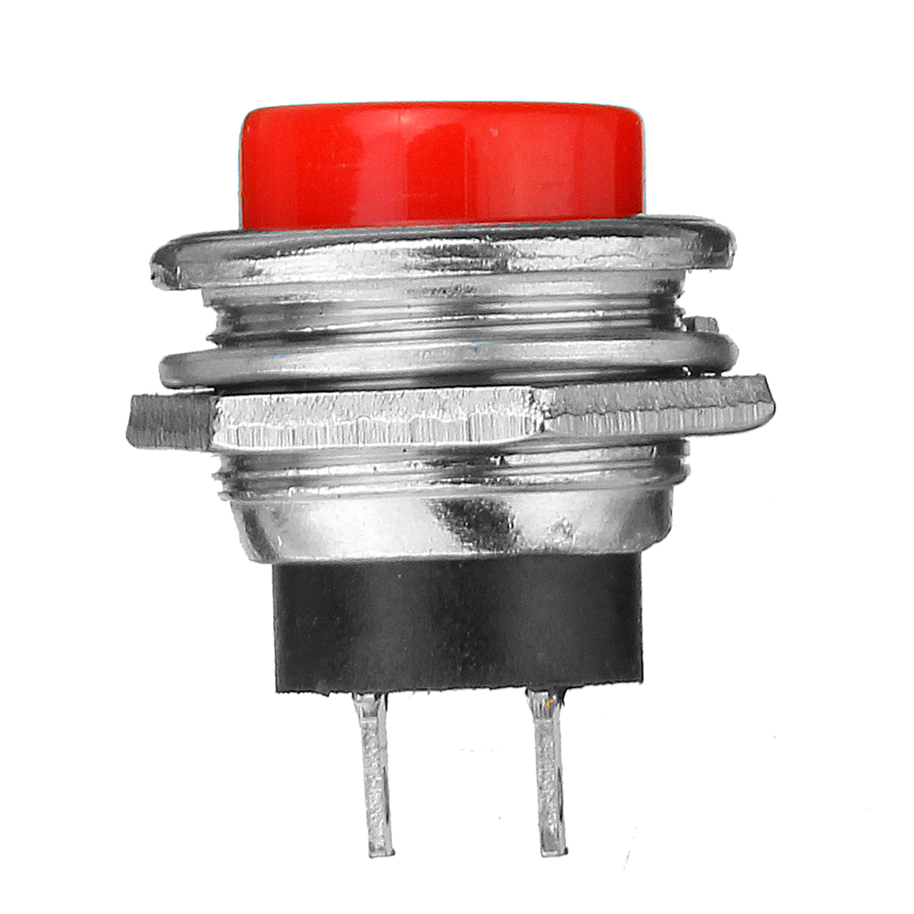 10Pcs 3A 125V Momentary Push Button Switch OFF-ON Horn Red Plastic 10