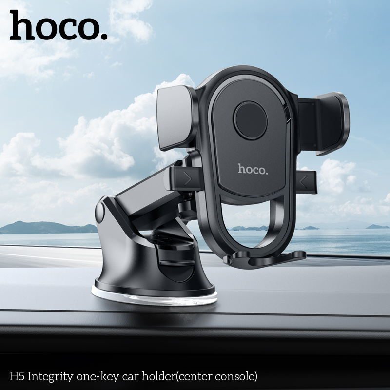 HOCO H5 360 Rotation Suction Cup Universal Phone Holder GPS Vehicle Mounts for iPhone 14 Pro Max 13 12 for Samsung for Xiaomi