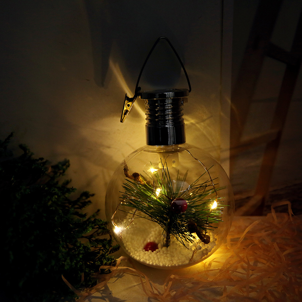 Solar Copper Wire Hanging Led Bulb Waterproof Outdoor Party Garden LED Light Lamp for Christmas Tree New Year Decorations Lights