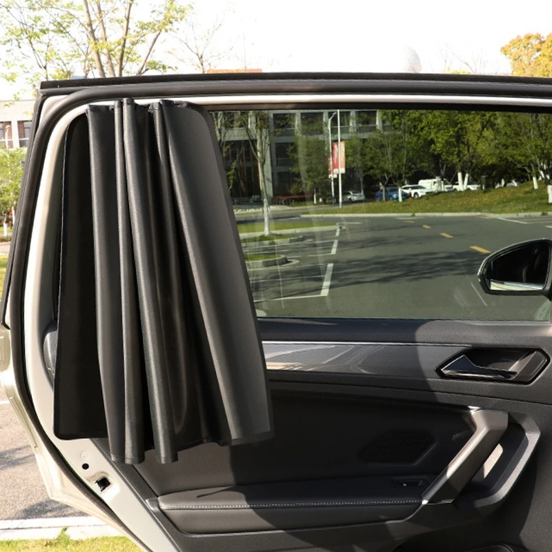Rideaux magnétiques pour vitres latérales de voiture, Protection solaire  universelle contre les rayons UV, moustiquaire d'été pour voyage