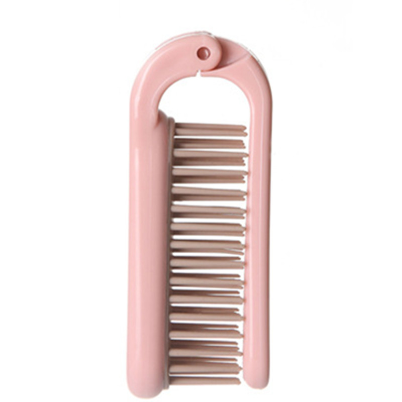 Folding Hairdressing Comb Anti-Static Travel Hair Comb Portable Makeup Comb Massage Dense Tooth Comb