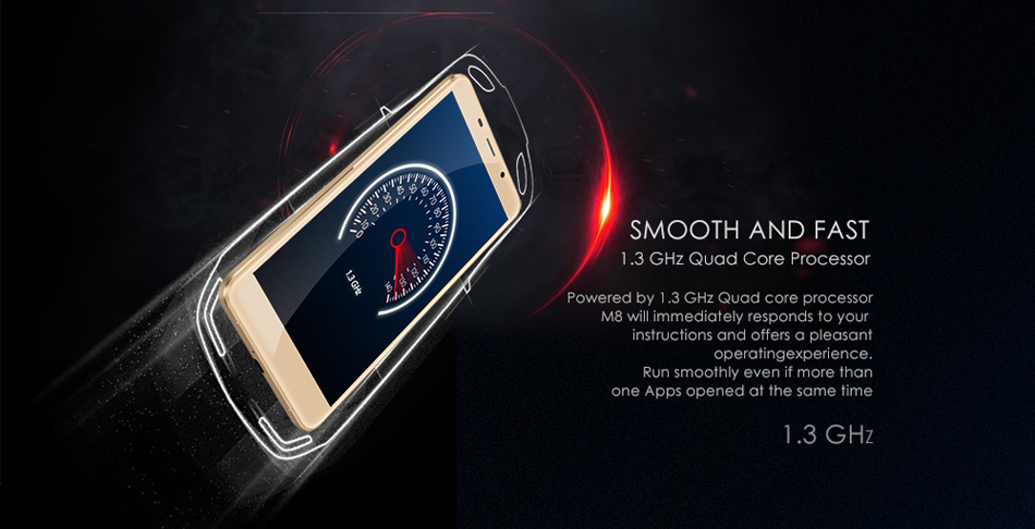 Leagoo M8 5.7'' Corning Gorilla Glass 4 Fingerprint 2GB RAM 16GB ROM MT6580A Quad-Core 3G Smartphone