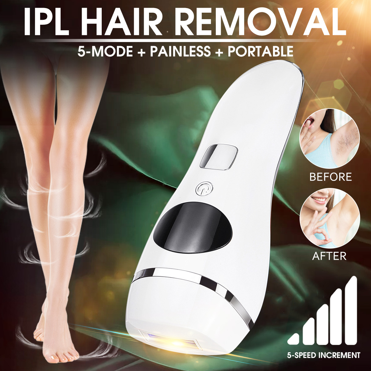 5 Gear Painless Permanent Epilator Permanent Hair Removal Machine Facial Epilator Remover Laser Hair Removal Instrument  