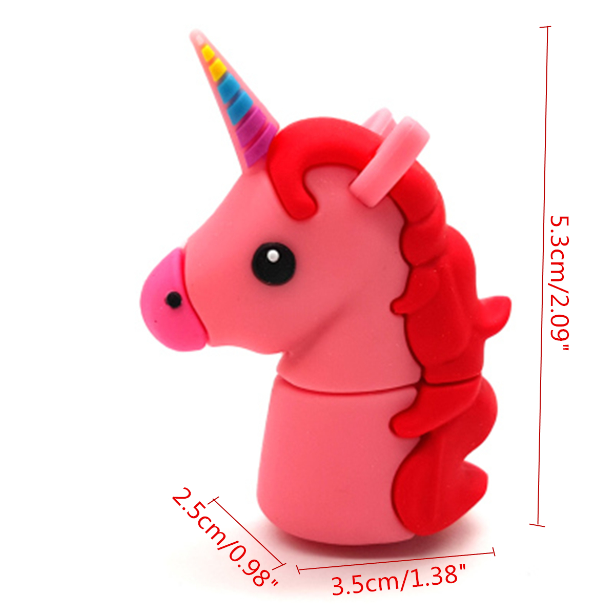 16G 32G Cute Horse USB 2.0 Flash Drives USB Memory Stick Cartoon Pen Drive 8