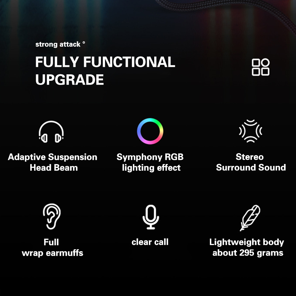X28 Gaming Headset RGB Gaming Headphone Gamer USB Wired Headphone with Noise Cancelling Microphone For PC PS4/PS5