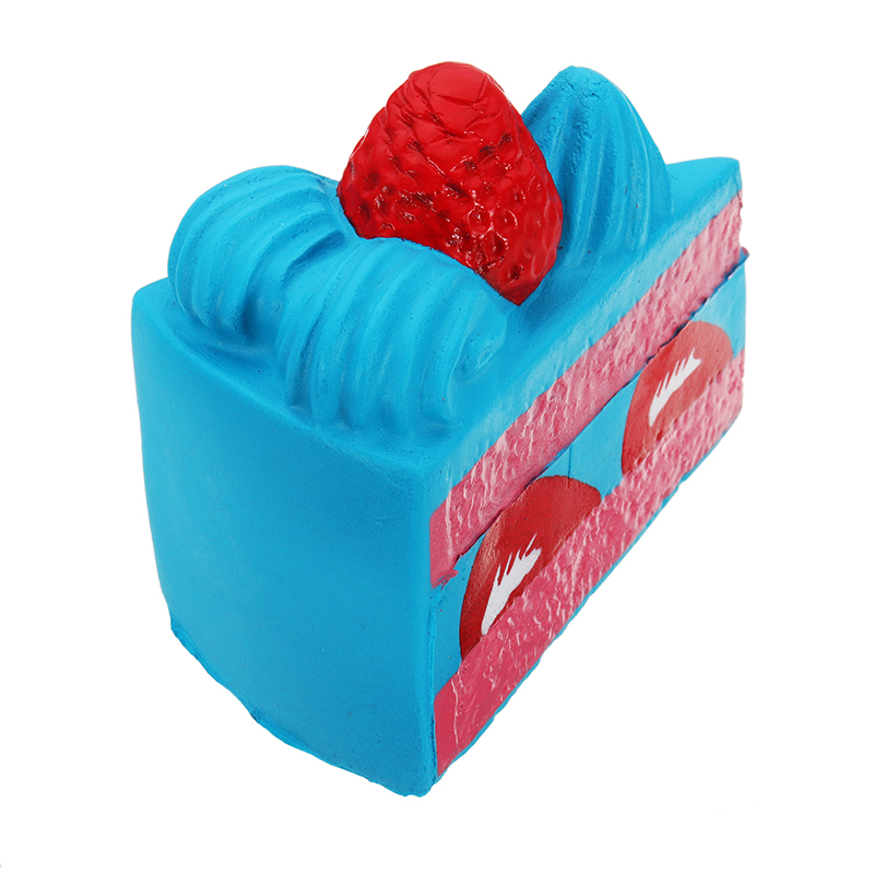 Strawberry Cake Squishy 16*8*6CM Slow Rising Fun Gift Anti Stress Phone Strap Toy