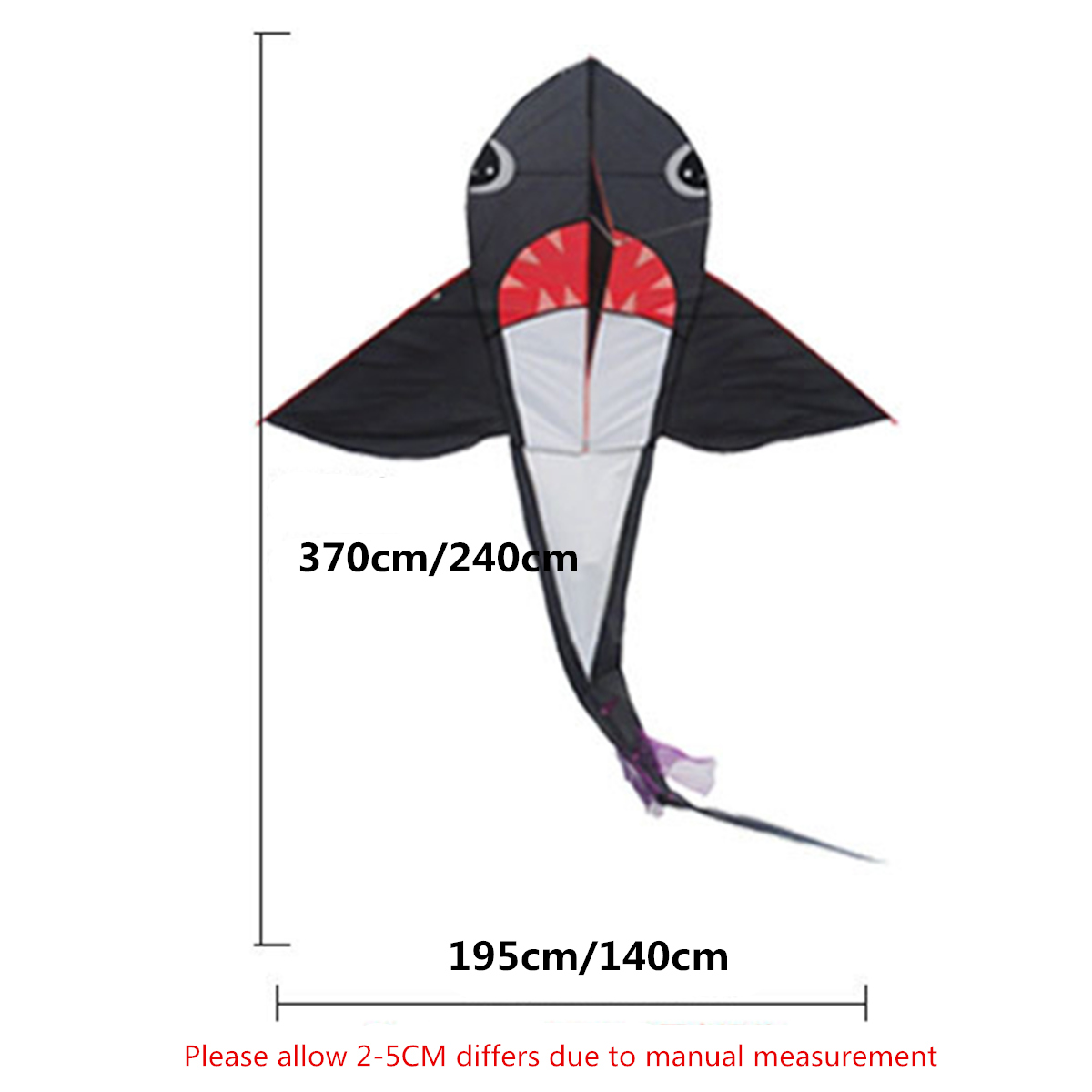 1.4m animal shark Kite outdoor Sports FUN Toys novelty SINGLE LINE with handle 