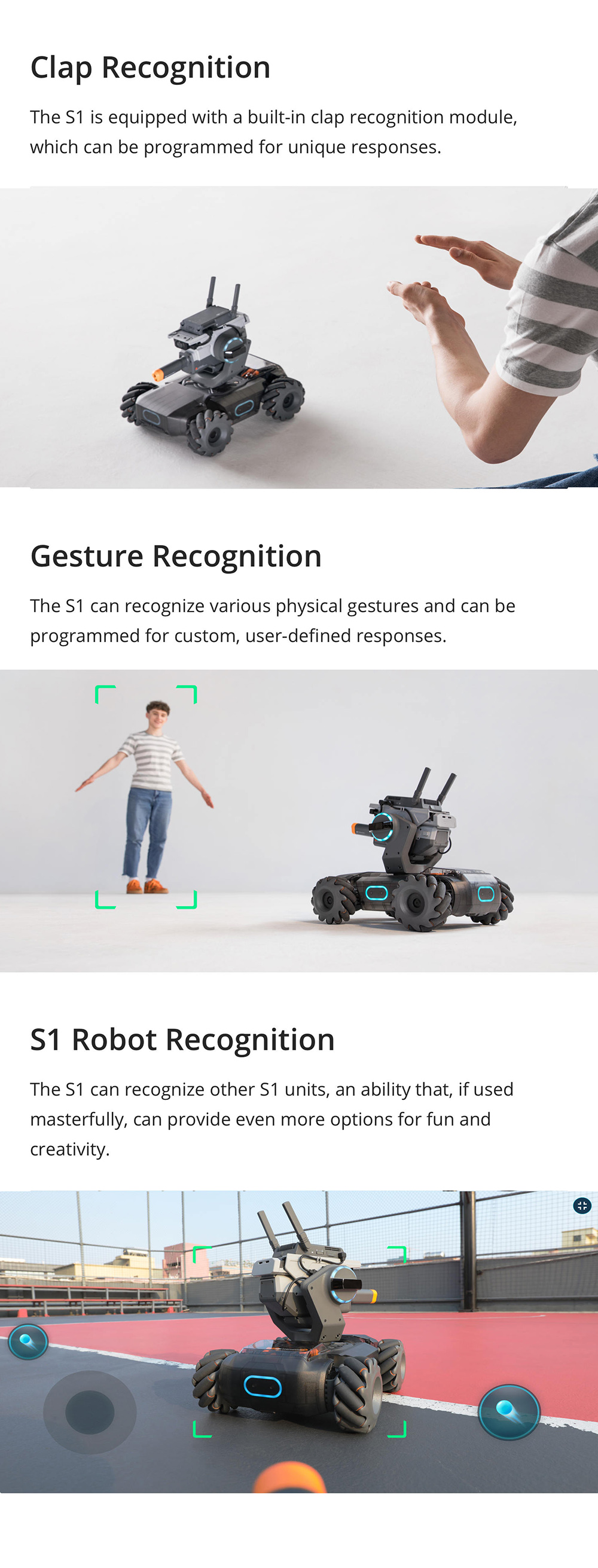 DJI Robomaster S1 STEAM DIY 4WD Brushless HD FPV APP Control Intelligent Educational Robot With AI Modules Support Scratch 3.0 Python Program - Photo: 6