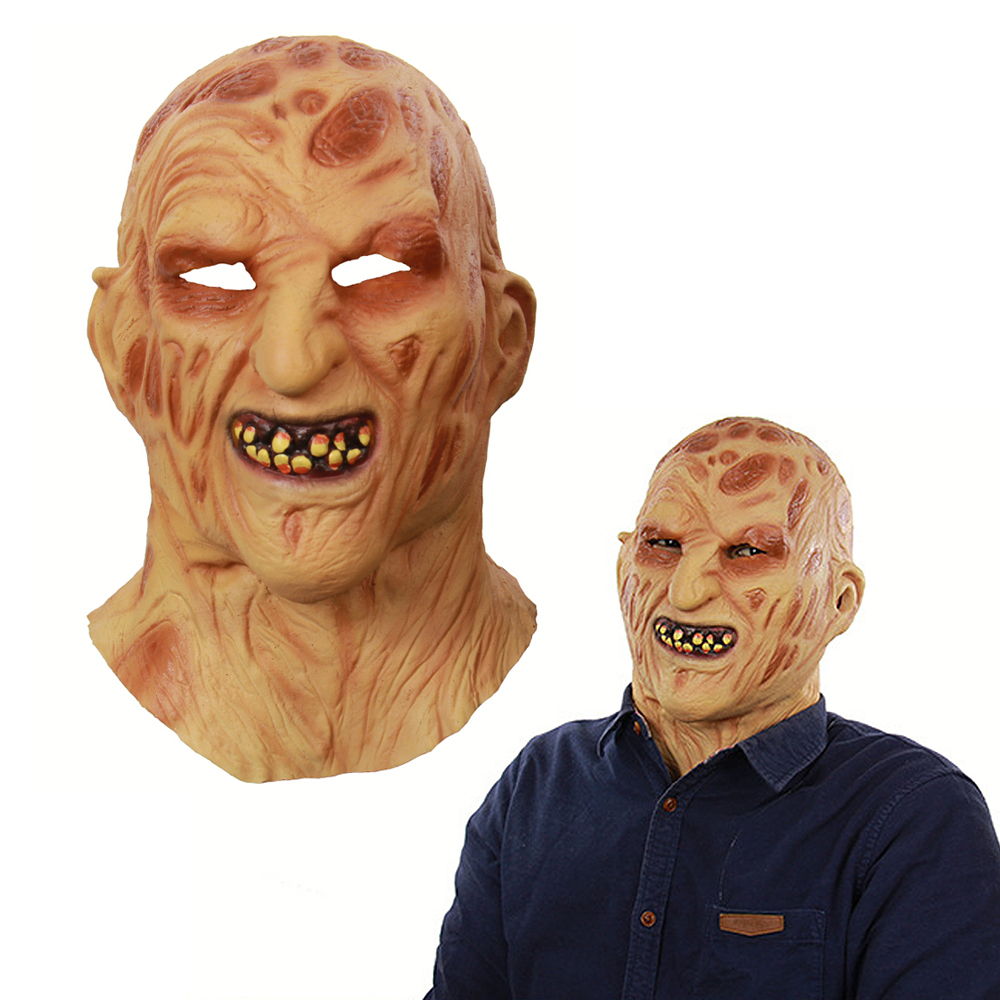 

Halloween Prop Latex Horror Burn Monster Full Face Mask Scary Costume HeadMask