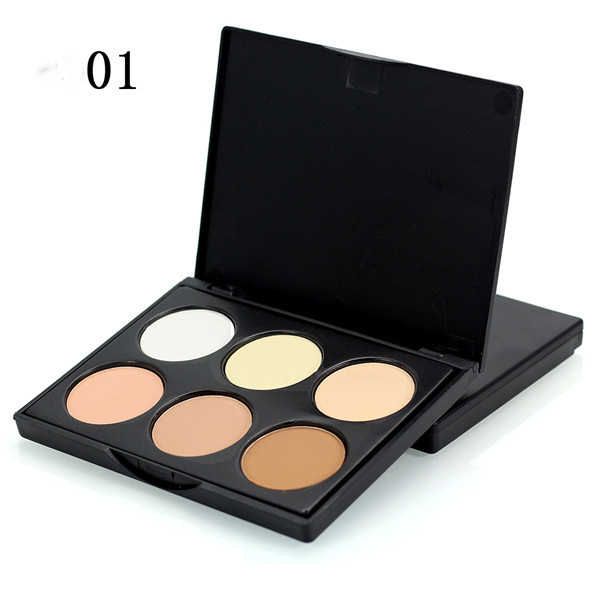 Portable 6 Colors Shading Powder High Light Shadow Shape Makeup Cosmetic V-face