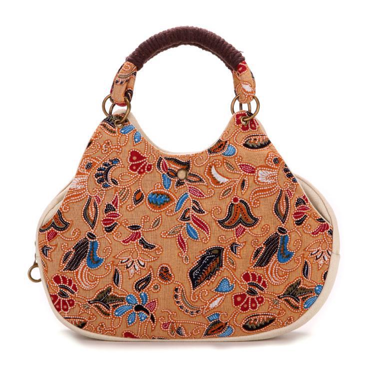 Handbags & Bags - Women Ethnic Style Handbags Wholesale Printed Floral Handbag Canvas Bag was ...
