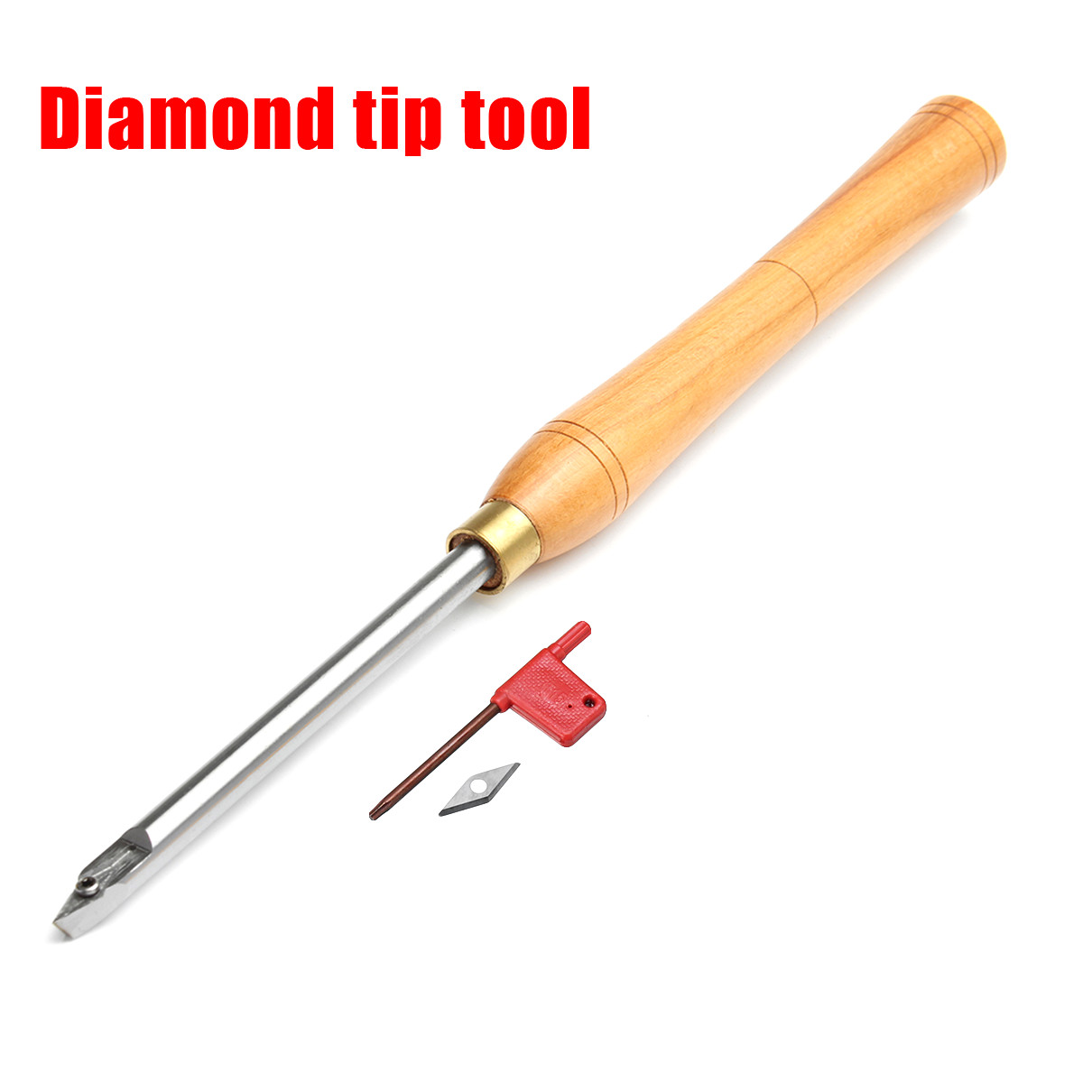 Round Square Diamond Wood Turning Tool Carbide Insert Cutter Tools Straight Mult 