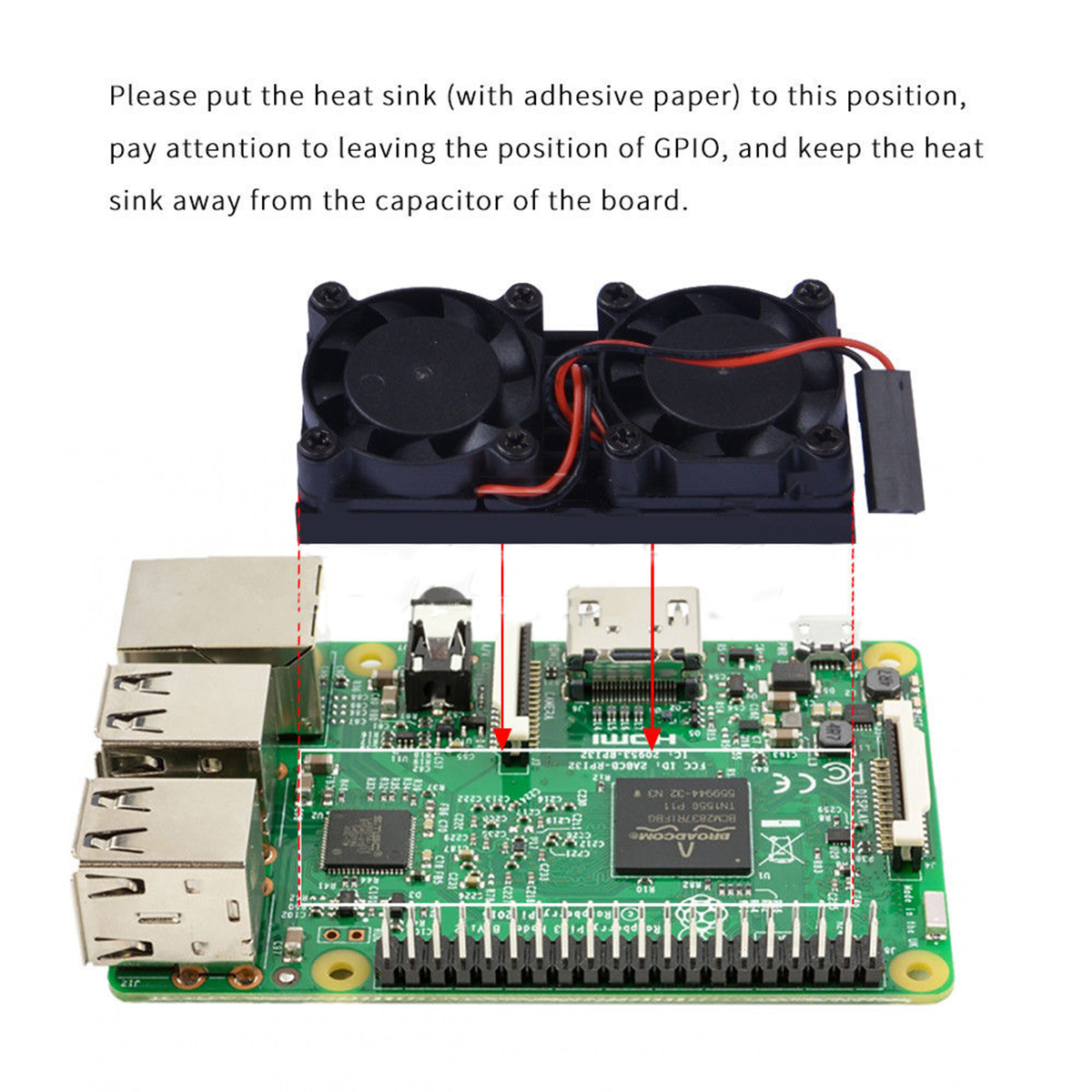 Reroflag Nespi Ultimate Cooling Fan Kit Dual Fans + Heatsinks For Raspberry Pi 3/2/B+ 16