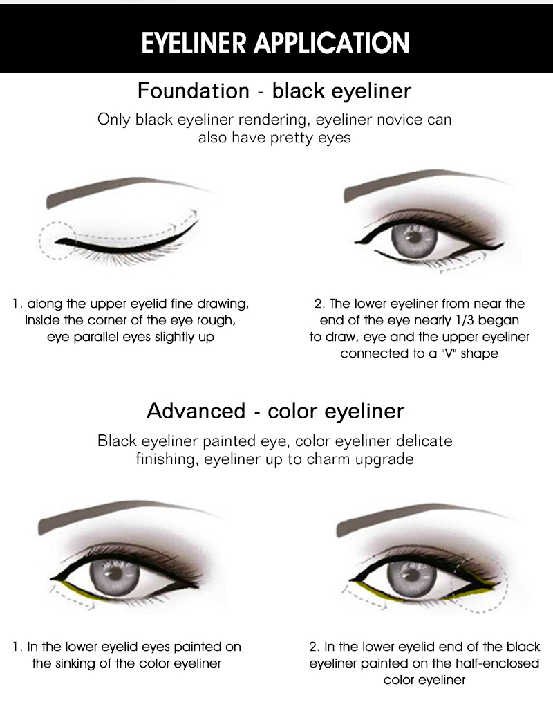 IMAGIC 1PCS Professional Eyeliner Waterproof Liquid Type Makeup Eye Liner Nature Long Lasting For Women Beauty Cosmetics